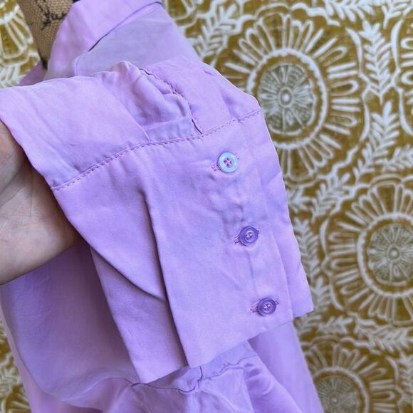 NWT LIONESS Not Your Average Shirt in Purple Oversized Button Down size XS - Picture 6 of 9